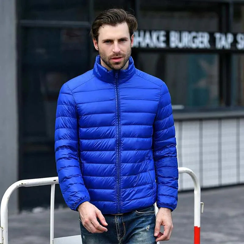 Doudoune homme bleu électrique